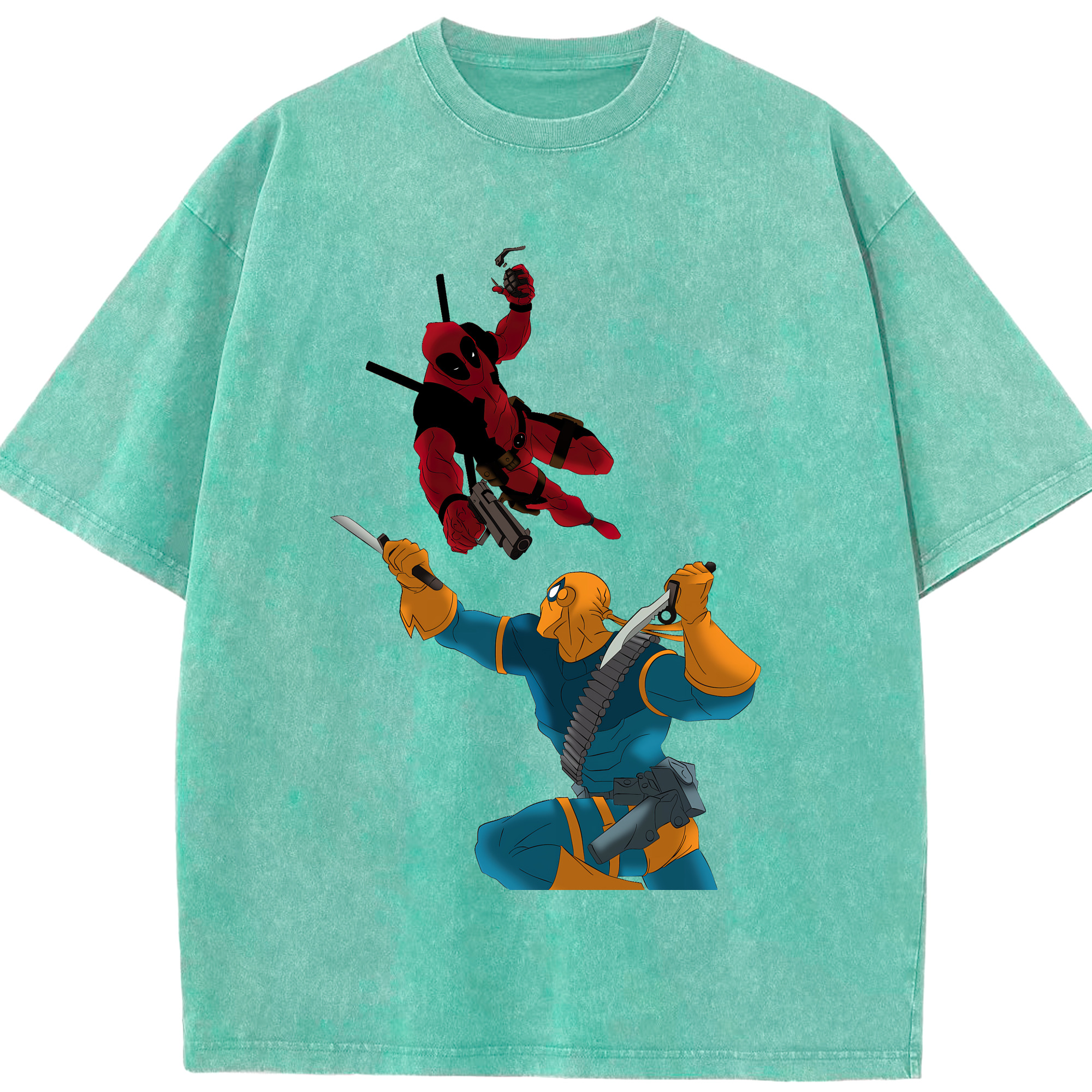 （画像用） Deadpool デッドプール 綿100% ヴィンテージ風 半袖Tシャツ（フロントプリント）